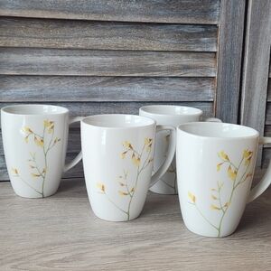 Corelle Coordinates Kobe Porcelain Coffee Mugs Cups Set of 4 Discontinued